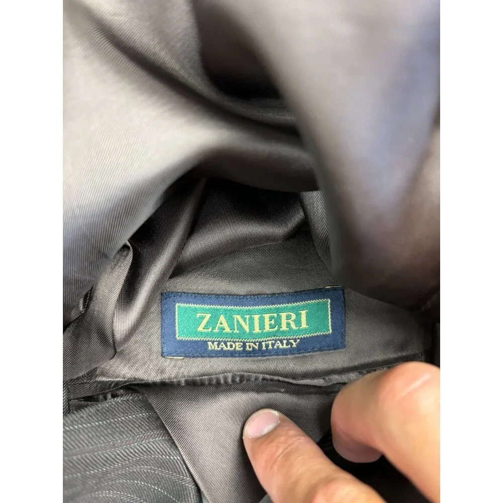 Zanieri 2 Piece Suit Men's 52 Jacket W38 x L31 Pants Brown‎ 100% Wool Italy Made